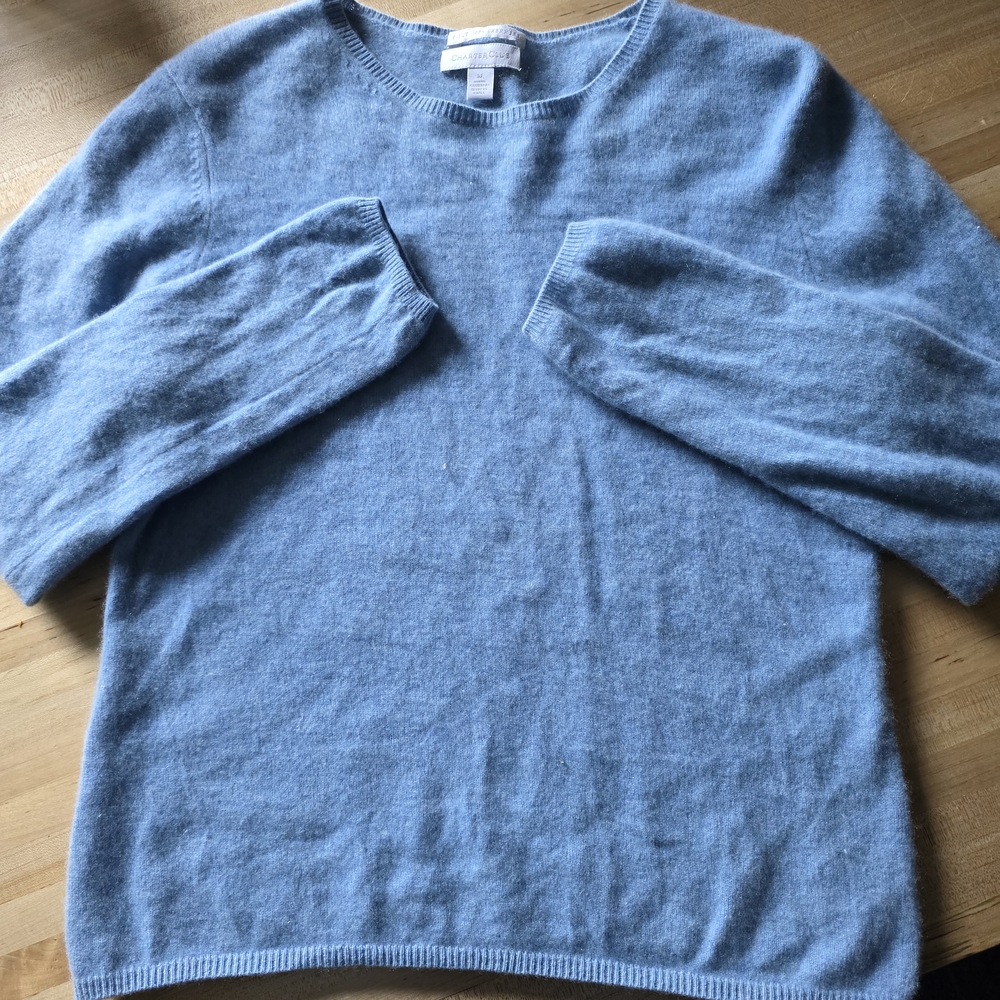 Charter Club 2 Ply Cashmere Women's Blue Sweater SizeM